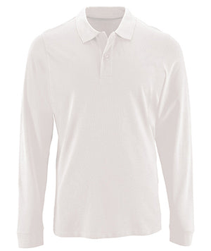 Koszulka polo męska Natural z długim rękawem