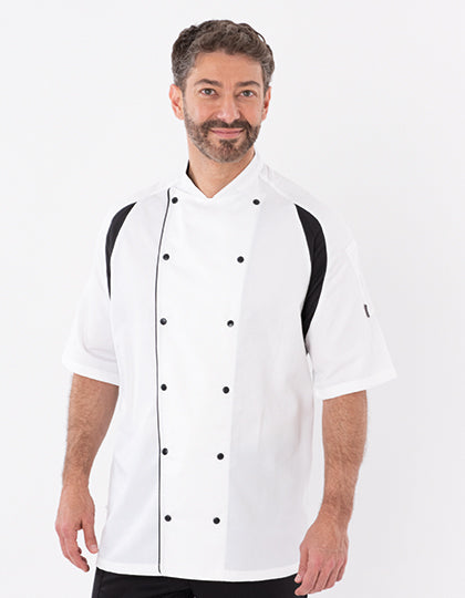 Bluza kucharska unisex Reglan z krótkim rękawem