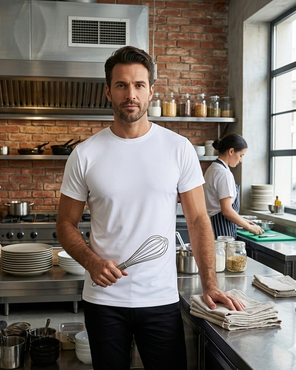 koszula kucharska unisex Cooler z krótkim rękawem