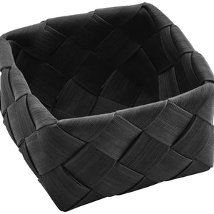 koszyk na pieczywo Larina kwadratowy; 15x15x9 cm (DxSxW); czarny; kwadrat; 4 sztuka / opakowanie