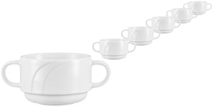 bulionówka Melody; 280ml, 9.6x6.5 cm (ØxW); biały; okrągły; 6 sztuka / opakowanie