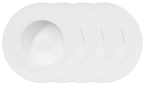 talerz głęboki Noon; 380ml, 27x5.5 cm (ØxW); biały; okrągły; 4 sztuka / opakowanie