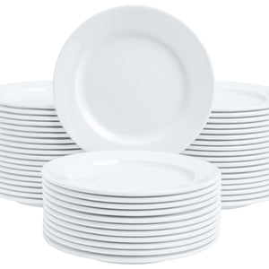 zestaw płaskich talerzy Stackora 48-częściowy; 19 cm (Ø); biały; okrągły; 48 sztuka / opakowanie