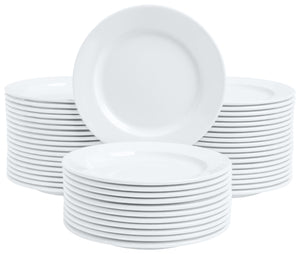 zestaw płaskich talerzy Stackora 48-częściowy; 19 cm (Ø); biały; okrągły; 48 sztuka / opakowanie