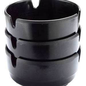 popielniczka Break; 8x3 cm (ØxW); czarny; okrągły; 3 sztuka / opakowanie