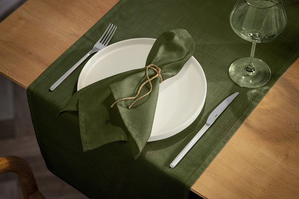 Serviette Ledana; 50x50 cm (SxD); oliwka; 6 sztuka / opakowanie