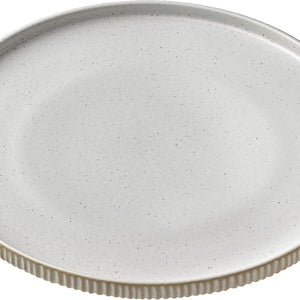 Teller flach rund hoher Rand Nara Relief weiß 21cm; 21x2.5 cm (ØxW); biały; okrągły; 6 sztuka / opakowanie