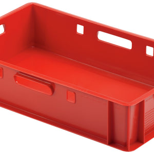 pudełko piętrowalne  Euro zamknięte; 25100ml, 60x40x12 cm (DxSxW); czerwony