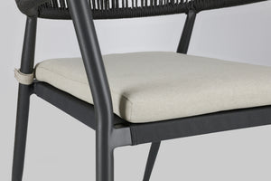 Outdoor Stuhl Calero inklusive Sitzkissen; 57x63x78.5 cm (SxGxW); antracyt; 2 sztuka / opakowanie