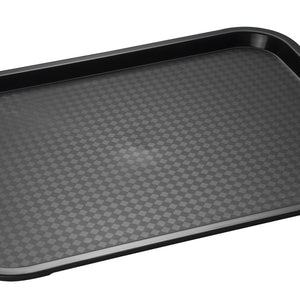 taca do fast foodu; 27x35x2 cm (DxSxW); czarny; prostokątny