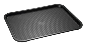 taca do fast foodu; 27x35x2 cm (DxSxW); czarny; prostokątny