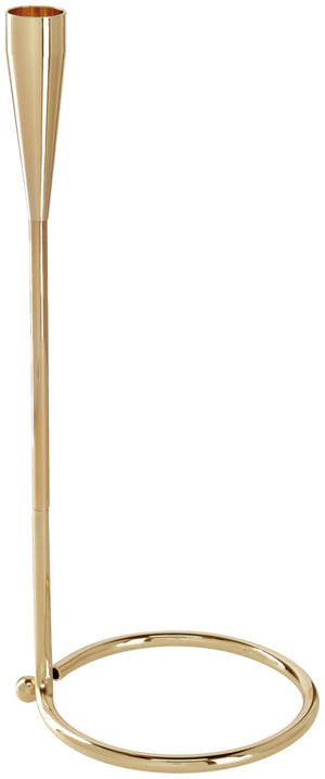 świecznik Babuna; 12x31 cm (ØxW); złoto