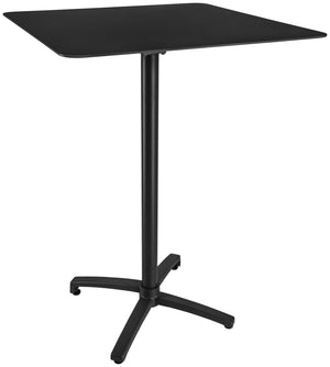 Outdoor-Aluminium-Stehtisch Taipa quadratisch; 80x80x108 cm (DxSxW); Platte czarny