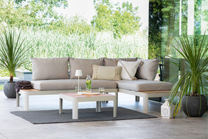 element wypoczynkowy Amalfia; 172x72x73 cm (SxGxW); siedzisko jasny szary, stelaż jasny szary