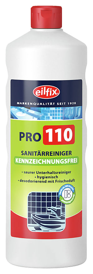 Sanitärreiniger green Pro 110 kennzeichnungsfrei nach GHS Flasche; 1000 ml; czerwony; 12 sztuka / opakowanie