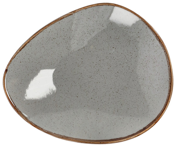 talerz płaski Sidina organiczny; 21x17.7 cm (DxS); szary; organiczny; 6 sztuka / opakowanie