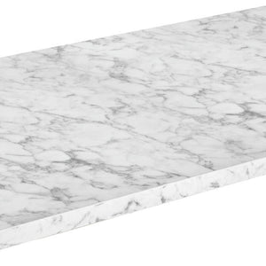 Tischplatte Esterno rechteckig; 130x80x3 cm (DxSxW); biały/marmurkowy; prostokątny