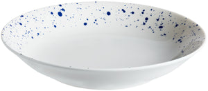 talerz głęboki Mixor z kropkami; 600ml, 20x3.8 cm (ØxW); biały/niebieski; okrągły; 6 sztuka / opakowanie