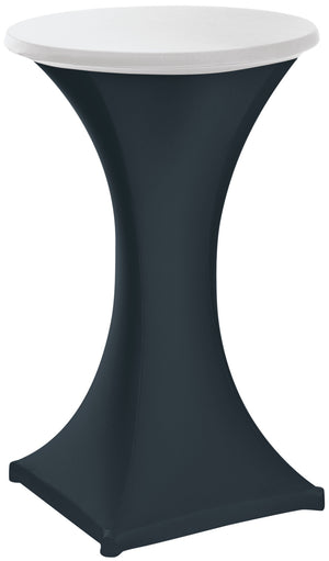 nakładka stretch na blat stółu koktajlowego Grace; 80 cm (Ø); biały; okrągły