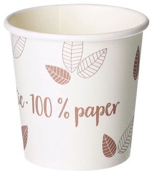 kubek jednorazowy Zero; 100ml, 6x6 cm (ØxW); biel kremowa; 80 sztuka / opakowanie