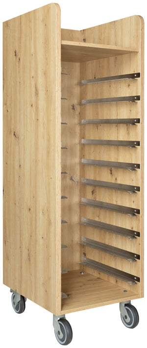 Tablett-Abräumwagen Baristo; 52x59x166 cm (SxGxW); dziki dąb