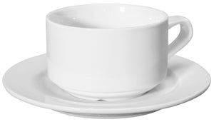 spodek do bulionówki / filiżanki do herbaty/kawy Base; 17 cm (Ø); biały; okrągły; 6 sztuka / opakowanie