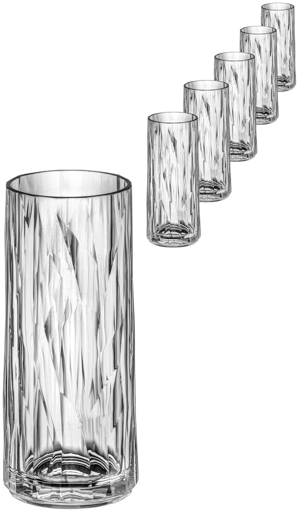 Longdrinkglas Collins Club No. 3  Superglas; 290ml, 6.5x14.9 cm (ØxW); transparentny; 0.25 l Füllstrich, 6 sztuka / opakowanie