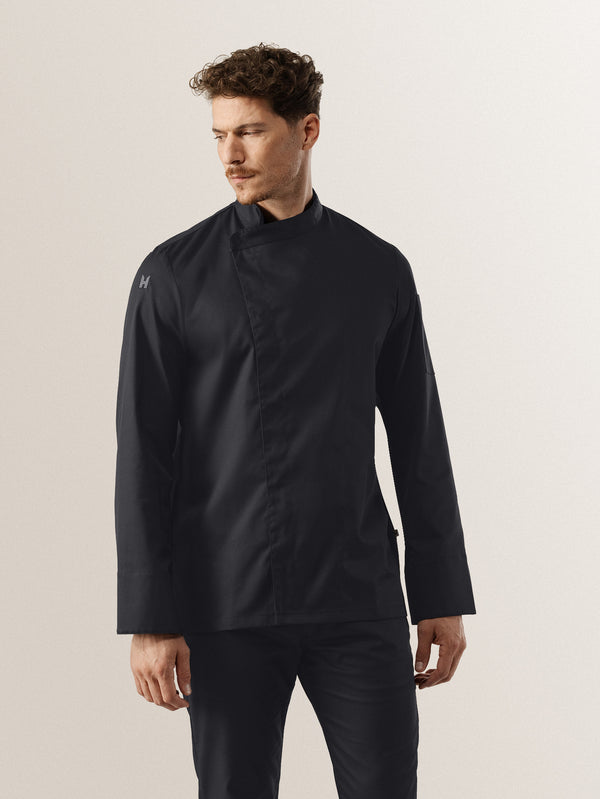 Herrenkochjacke Arnoux; Kleidergröße XS; czarny