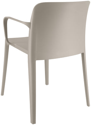 krzesło plastikowe Rigg z podłokietnikami; 57x55x78 cm (SxGxW); taupe; 4 sztuka / opakowanie