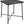 Outdoor Tisch Sentra quadratisch; 70x70x76 cm (DxSxW); czarny; kwadrat