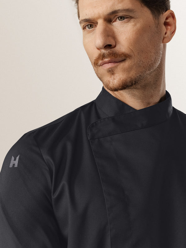 Herrenkochjacke Arnoux; Kleidergröße XS; czarny