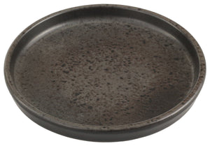 talerz płaski Ironstone z rantem; 30x2.15 cm (ØxW); ciemny brąz/czarny; okrągły; 6 sztuka / opakowanie