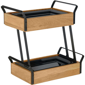 witrynka chłodząca Montana dąb Melamin flach 1/4 + flach 1/4 zweistöckig; Größe GN 1/4