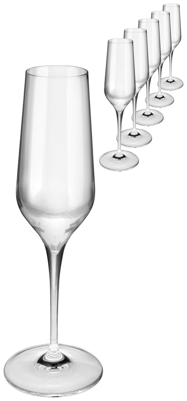 kieliszek do szampana Electra bez znacznika pojemności; 230ml, 6.2x4.7x23.5 cm (ØxØxW); transparentny; 6 sztuka / opakowanie