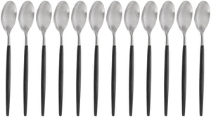 łyżka stołowa Turin; 22.2 cm (D); stal nierdzewna/czarny, Griff czarny; 12 sztuka / opakowanie