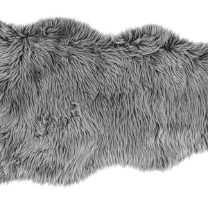 futro dekoracyjne Bergen; 115x70 cm (DxS); szary
