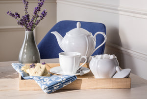 dzbanek do kawy Amely z pokrywką; 400ml, 8x17 cm (ØxW); biały; okrągły; 4 sztuka / opakowanie