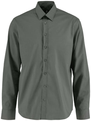 Hemd Langarm Porter Regular Fit; Kleidergröße 43/44; ciemny szary