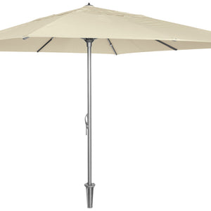 parasol Fiesto z uchwytem naziemnym; 400x400x300 cm (DxSxW); beżowy/antracyt