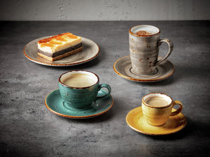 Espresso-Untertasse Nebro; 12.5x1.5 cm (ØxW); żółty; 6 sztuka / opakowanie