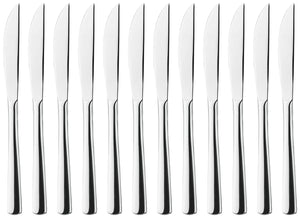 nóż do pizzy/steka Linz; 22.4 cm (D); srebro, Griff srebro; 12 sztuka / opakowanie