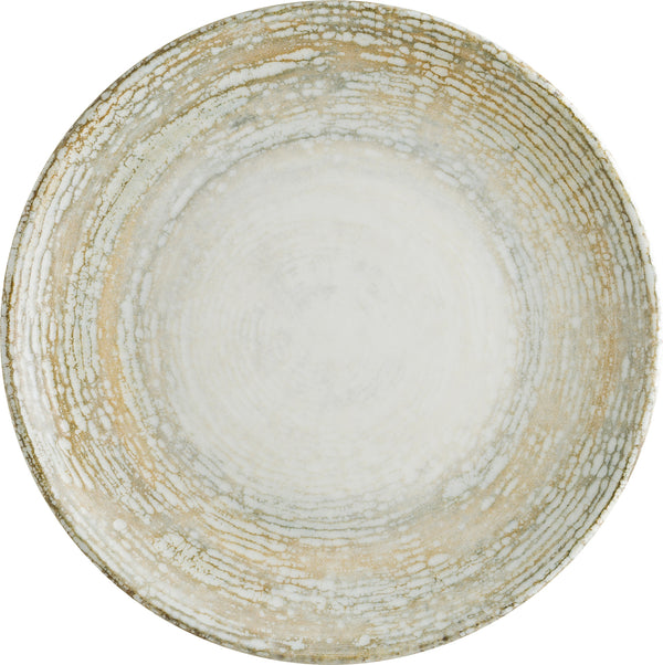 talerz płaski Patera; 25 cm (Ø); biały/beżowy; okrągły; 12 sztuka / opakowanie