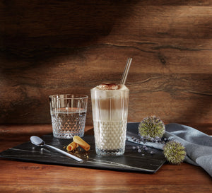 szklana słomka Liya zestaw 7-cz.; 1x20 cm (ØxD); transparentny