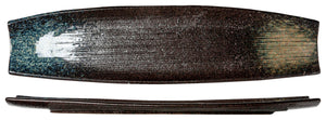 półmisek Black yoru prostokątny; 51x13x3.5 cm (DxSxW); czarny/niebieski; 2 sztuka / opakowanie