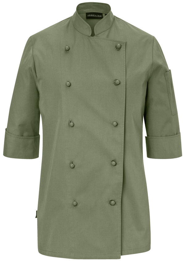 bluza kucharska damska Milan rękaw 3/4; Kleidergröße 54; oliwka
