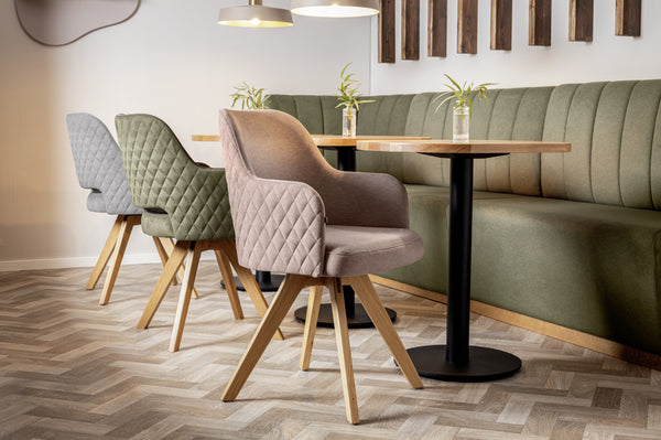 Drehstuhl Twist Samt; 46x47x85 cm (SxGxW); siedzisko szary