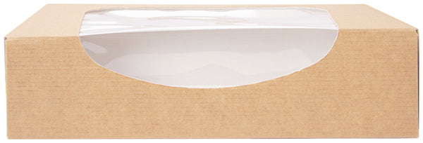 Sushibox The Pack mit Sichtfenster; 17.5x12x4.5 cm (DxSxW); brązowy; prostokątny; 50 sztuka / opakowanie