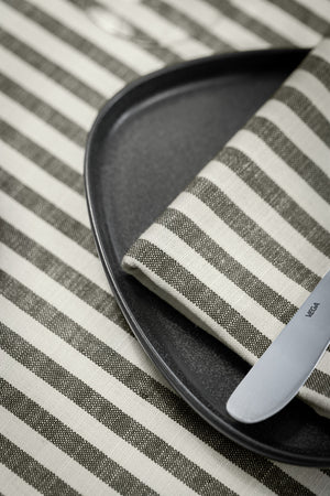 Serviette Glava; 50x50 cm (SxD); biel kremowa/antracyt; 6 sztuka / opakowanie