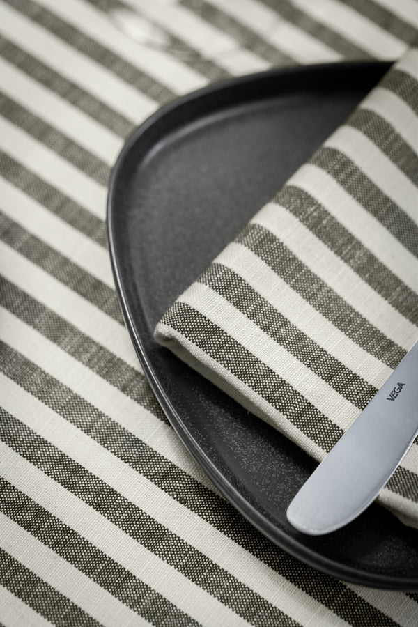 Serviette Glava; 50x50 cm (SxD); biel kremowa/antracyt; 6 sztuka / opakowanie