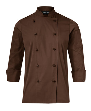 bluza kucharska damska Milan długi rękaw; Kleidergröße 56; brązowy